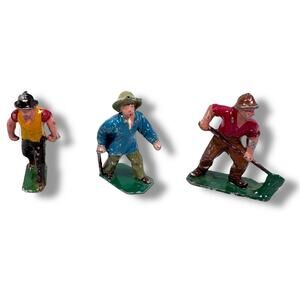 Antique‎ Georges Munckle Lead Railroad Miniatures Toys Lot of 3